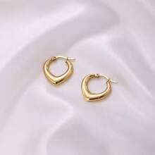 1 paire/3 paires de boucles d'oreilles en acier inoxydable pour femmes, design minimaliste, inaltérable, convient au marché transfrontalier UE/États-Unis