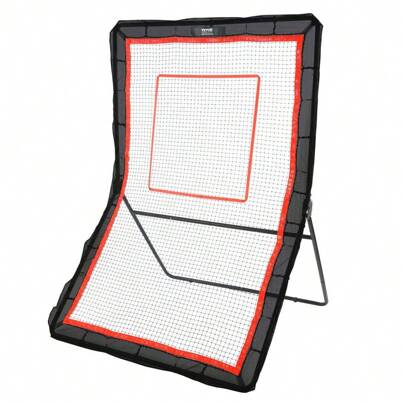 Backyard Multi-Sport Rebounder Net - 5x7 Ft Adjustable Pitchback Training Screen For Lacrosse, Volleyball, Baseball & Softball With Target For Improve