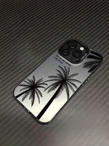 植物通用椰子树银色电镀高品质防刮防震手机壳兼容 15 Pro Max、 11/13 Pro/15 Pro/15/13 Pro Max、 14/13/12、苹果 Max 16，适用于系列防水防摔 - 彩色 - 查看 4