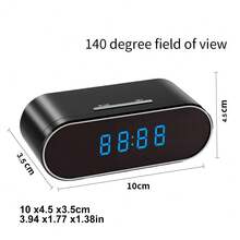 1080P FHD WiFi Security Camera With Clock, Motion Detection, Night Vision, Rechargeable Battery, With 32GB SD Card, Wireless Remote Viewing Via App For Home, Office, Warehouse, Warehouse Monitoring|Modern Appearance, Indoor Camera Wireless - Black - View 6