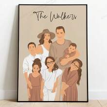 1pc Personalized Sisters Portrait Painting - Multiple Styles Available, Custom Sisters Birthday Gift, Mother's Day Gift, Sisters Prints, Women's Gift, Custom Portrait - Multicolor - View 5