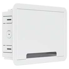 Caja de medios de TV empotrada de 9" - Toma TV empotrada y caja de red - Funciona con Roku, Apple TV, Fire TV Stick y One Connect Mini - Kit de gestión de cables amigable con Wi-Fi