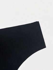 5 条装女式低腰性感柔软舒适内裤，俏皮印花，无缝一体式三角内裤，简约设计 - 黑色 - 查看 6