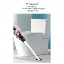 高压手持花洒，5 种喷水模式，ABS 树脂壁挂式浴室花洒 - 圆形设计，安装方便，淋浴配件，风格简约，结构坚固，适合公寓生活