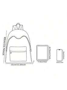 Fun Cartoon Cat Pattern Large Capacity Printed Women's Backpack, Pocket Backpack, Backpack With Pockets, Suitable For Girls, College Students, White-Collar Workers, Very Suitable For High School, College, Business, Outdoor Work And Returning To School Cat Pattern Large Capacity Printed Women's Backpack - Multicolor - View 6