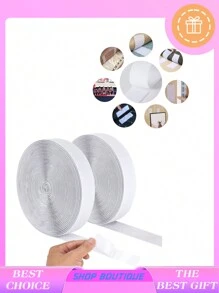 Double-Sided Hook And Loop Fastener Tapes With Adhesive Backing, Friction-Free, Suitable For Carpets, Window Screens, Hanging Decorations, Car Accessories, Sofa Cushions, Sockets, Tablecloths, Remote Controls And Various Other Items