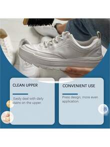 JUE FISH 白色运动鞋清洁液 - 去除污渍，防止变黄，日常便携式清洁剂，专为轻松处理鞋面上的日常污垢而设计