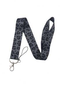 豹纹挂绳钥匙扣，涤纶材质，带 1 个金属钥匙扣，时尚简约设计，适用于钥匙、办公室 ID、健身房、电话、徽章夹，是送给女性、教师、学生、朋友和员工的最佳礼物，适合办公室和学校用品、学校用品、返校 - 彩色 - 查看 7