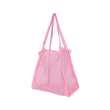 1 pieza Bolso de playa de mujer de secado rápido para verano, bolsa grande con capacidad multifuncional de unicolor con malla para hombro para guardar equipo y juguetes de natación