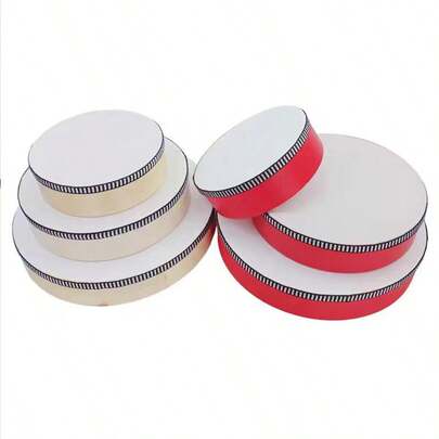 4/6/8/10inchTambourine For Adults Hand Held Wood Tambourine Comes In Single Row Metal Jingles Tambourine Musical Tambourine Gift Rhythm Percussion Instrument For Party KTV(Drumstick Not Included),Tambourine,Musical Instruments,Drum Sticks