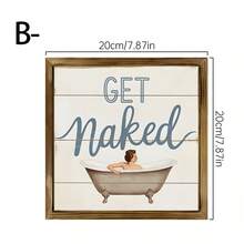 1 Biển gỗ, Biển gỗ phòng tắm & nhà vệ sinh theo phong cách đồng quê - Khung, Trang trí tường phòng tắm hài hước, Kích thước nhỏ, Phong cách cổ điển, Sử dụng đa mục đích, Không cần điện, Làm bằng gỗ, Nghệ thuật tường gỗ - Nhiều màu - Xem 13