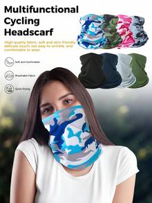 Ueasy 多用途头巾骑行围巾、清凉围脖面罩围巾、骑行头巾男女围脖、钓鱼围脖、户外钓鱼徒步头饰面罩，男女皆宜的理想礼物