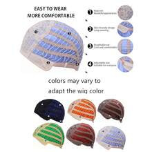 Ombre Blue Wigs For Women Short Curly Wavy Blue Wig For Girls Short Bob Wig With Bangs Heat Resistant Synthetic Wigs For Cosplay Costume Party (Blue Ombre Wig)Essential Festive Atmosphere For Christmas - Nâu và Vàng - Xem 5