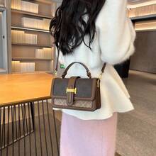 复古大容量手提包，奢华 PU 斜挎包，女士经典休闲手提包和单肩包