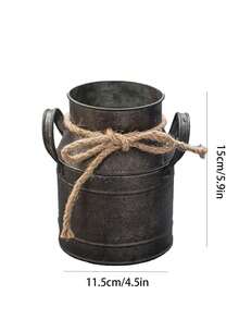1pc European Garden Milk Jug Bucket Retro Old Tin Bucket Flower Bucket Flower Pot Vase Decoration Ornaments,Halloween Decor Home Decor Halloween Decor Fall Decor Room Decor Flower Vase Glass Vase - Multicolor - View 10