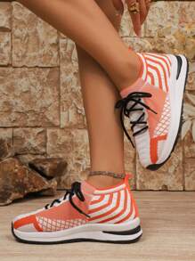 Fashionable Color Block Sneakers For Teens, Suitable For Outdoor Sports And School, Lightweight Walking Tennis Shoes, Breathable Casual Comfort, Durable Design For Everyday Use, Perfect For Active Lifestyles