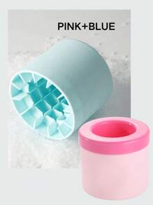 1 pièce/2 pièces Moule à glaçons en silicone, fabricant de glaçons 3D cylindriques, bac à glaçons simple avec couvercle pour la cuisine, les fruits de mer et les fournitures scolaires