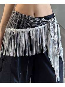 个性豹纹亮片爵士舞腰巾 | 街舞/嘻哈/肚皮舞臀帘配饰