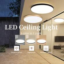 CANMEIJIA LED吸顶灯，简约时尚，220V超薄高亮度，适用于客厅、卧室、厨房、阳台、浴室等场所。可选18W/30W/40W功率，超薄设计，简约优雅，极具现代感。 - 白色邊框 - 查看 3