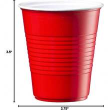 Comfy Package [12 Oz. - 40 Count Plastic Party Cups Disposable - Assorted Colors Drinking Cups For Party, Events, And Everyday Use - Red - View 6