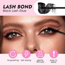 Lash Bond And Seal Waterproof Cluster Lash Glue For Eyelash Extensions Strong Hold 72 Hours High Adhesive Gentle NonIrritating 2in1 Bond And Seal Use At Home By Black5ml+5ml - Black-LashBondandSeal - Xem 6