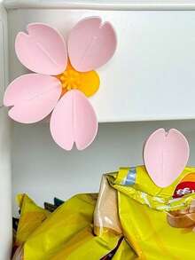 Cherry Blossom Sealing Clips And Magnetic Fridge Magnets For Kitchen Organization, Small Clips For Snack Sealing, Creative Magnetic Sticker 3d Stereoscopic Set To Keep Freshness In Pantries And Lunch Boxes, Ideal For Fridge Door Organization, Snack Packs, Fruit And Vegetable Storage, Reusable Clip System With Strong Grip, Easy Clip-On Clip-Off, Spring Decor Accent For Counters And Cabinets, Suitable For Home, Dorm, And Apartment Kitchens - Multicolor - View 9