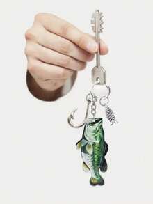 These Realistic Acrylic Fish-Shaped Keychains Feature A Fishing Hook And Small Fish Or Seashell Pendants, And Come In Various Fish Designs. They Make Ideal Gifts For Fishing Enthusiasts, Suitable For Husbands, Children, Parents, And Other Family Members. They Also Make Lovely Gifts For Thanksgiving, Christmas, Or Halloween, And Can Be Used As Unique And Personalized Decorations For Backpacks, Bags, Or Keys.