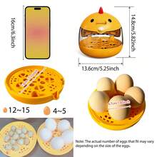 Mini Household Egg Incubator, Small , With Egg Candler,USB,Incubator With Temperature Display, Lightweight Transparent Window, Fits Eggs Of Chicken, Duck, Quail, Goose, Humidity Control, Automatic Temperature Control, Manual Egg Turning, Educational