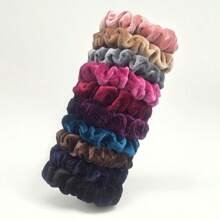 6 Stück bunte Samt Scrunchies, Haargummis als Haarschmuck für Frauen, schonende Haargummis, Haargummis, Haargummis