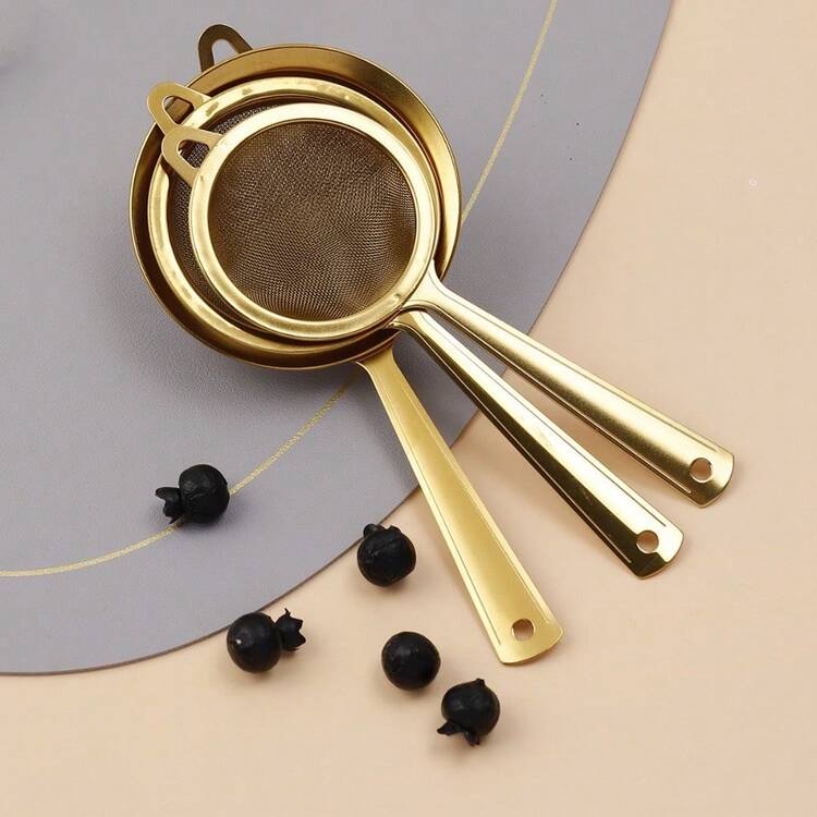 全新不锈钢抹茶筛 超细网眼防锈茶滤 易于清洁 厨房用小型食物筛 - 彩色 - 查看 5