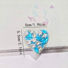 1pc Handmade Beaded Ocean Life Seahorse Fabric Patch, Heart Coconut Tree DIY Applique For Clothing - Multicolor - View 5