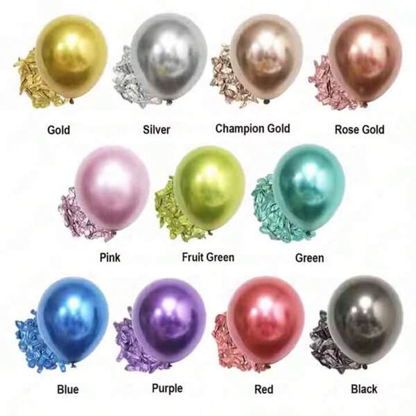 10/50/100pcs 5inch(12.7cm) Chrome Metallic Balloons, Gold Color Silver Color Pink Blue Green Purple Red Party Balloons For Wedding Decor, Birthday Party Decor, Anniversary Decor, Graduation Decor, Holiday Decor, Indoor Outdoor Decor, Home Decor, Room Decor,Christmas Decor