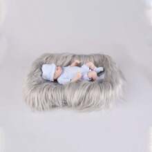 1 pezzo Coperta neonato, Coperta per servizio fotografico, Coperta bambino, Tappeto, Essenziali neonato, Tappeto soffice e morbido per servizio fotografico neonato, Accessorio per festa del bambino, Decorazione camera bambino, Articoli per bambini