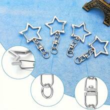 1 Star Spring Chain Key, Metal Swivel Hook Keychain With Chain, For DIY Party Gifts, For Weddings, Birthdays, House Warming, Graduation, Christmas, Halloween, Thanksgiving, New Year, General Gifts - 1pcs - View 4
