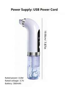HYUNDAI 6-In-1 Electric Blackhead Vacuum Suction Remover, Portable Pore Cleaner With Strong Suction For Personal Use - Multicolor - View 13