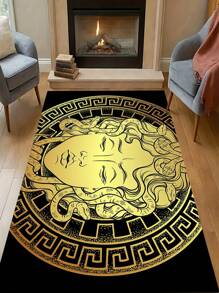 Tapete criativo de design exclusivo para sala de estar, tapete decorativo moderno e minimalista para quarto, sala de estudo, sala de estar, decoração de casa, tapete estampado, tapete lavável para sala de estar, decoração de casa