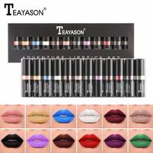 TEAYASON 12pcs Lipstick & Lip Gloss Set, Holiday Black Vampire Cosplay Lipstick, Moisturizing, Natural, Non-Smudging Lip Makeup, Halloween & Holiday Gift Set - XQ15 - View 2