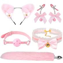 Ensemble de 5 pièces d'accessoires pour jouets érotiques SMS - queue anale, boule buccale et clip, jouets sexuels, produits SM pour homme, femme ou couple