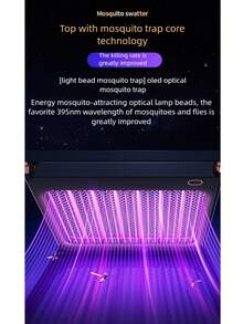 1Pc Mosquito Exterminator LED Light, New Indoor Anti-Mosquito Lamp, USB Fly Killer Mosquito Repellent Mute Mosquito Trap Lamp, Mosquito Killer Lamp, Bug Zapper, Pest Control, Apartment Essentials, College Dorm Essentials, Household Gadgets - Multicolor - View 3