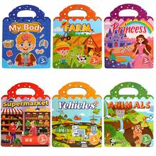 [Reusable Sticker Book] Reusable Waterproof Sticker Book | Colorful Double-Sided Designs Featuring Dinosaurs, Animals & More | Educational Play, Learning And Holiday Gifts - Multicolor - View 9