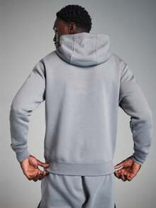Nike Air Mens Overhead Tracksuit Full Set Panel Hoodie Pullover Sweatshirt Joggers - 灰色 - 查看 3