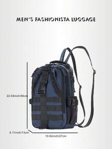 Tactical Backpack For Men, Waterproof Tear-Resistant Sports Outdoor Backpack, Large Capacity Hiking Camping Gear Bag, Multi-Functional Oxford Mountaineering Backpack, Suitable For Travel - A - View 3