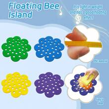 1pc Floating Foam Bee Island Tray, Floating Bee Watering Station For Garden Bee And Butterfly Pollinator, Ideal For Yard Pond Decoration, 4 Color Options