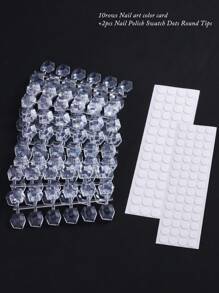 Nail Polish Swatch Dots Round Nail Color Swatches Clear Transparent Nail Polish Display Nail Sample Swatches With Adhesive Sticker For Gel Polish Nail Swatch Book