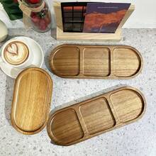 Bandeja de maquillaje de madera de rosa, bandeja de almacenamiento de cosméticos, organizador de baño y productos de belleza, bandeja para encimera de baño, accesorio de baño, bandeja de almacenamiento multifuncional, bandeja decorativa, adecuada para baño, dormitorio, cocina, comedor, regalo