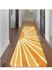 1pc Decorative Carpet, Sunshine Printed Rug For Bedside, Bedroom, Study, Living Room, Home Decor, Washable Area Rug, Hallway Runner - Multicolor - View 9