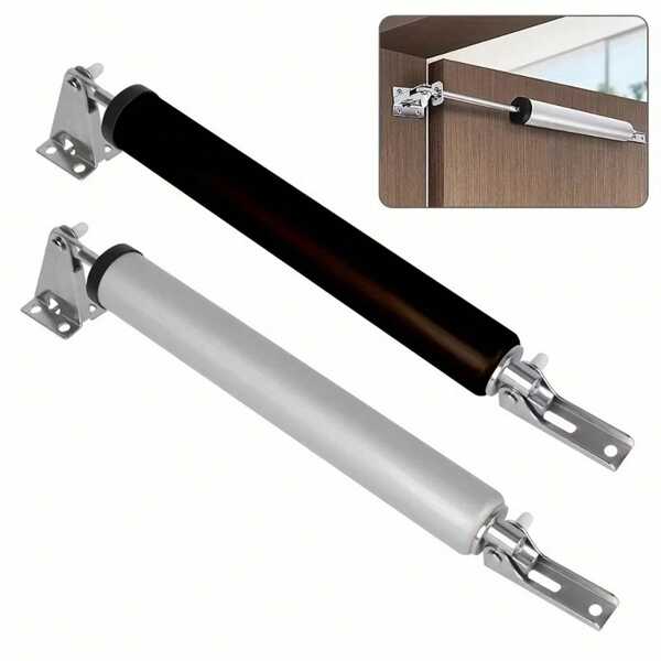 Heavy-Duty Door Closer With Adjustable Speed, Polished Metal Finish, Automatic Closing - Ensure Home