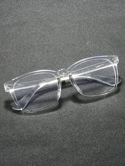 1 Pair Men's Fashion Minimalist Modern Style Transparent Glasses, Suitable For Daily Life, Office Reading, Holiday Gifts, Outdoor Travel Decoration, As Well As Computer Reading, Gaming, TV, And Mobile Devices