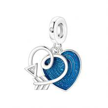 1 Stück silberplattierter Charm Liebeselement Ahornblatt Herz Anhänger Charm für Original Armband Halskette DIY Schmuckherstellung, passend als Geschenk für Frauen zum Geburtstag