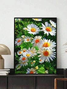DIY 5D Full Diamond Daisy Flower Diamond Painting Set Cross Stitch Diamond Painting Stickers, Diamond Art Handmade Set, Mosaic Diamond Painting Holiday Party Decorations, Art Wall Painting Bedroom Wall Decoration Gifts Crafts Frameless Suitable For Adults/Beginners - 綠色 - 查看 6